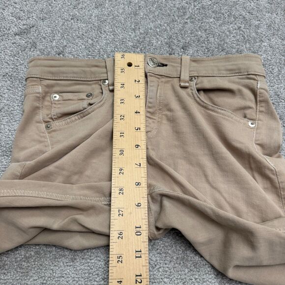 Rag & Bone Skinny Ankle Denim Jeans Womens 26 Tan Brown Mid Rise Stretch Casual - Picture 13 of 16